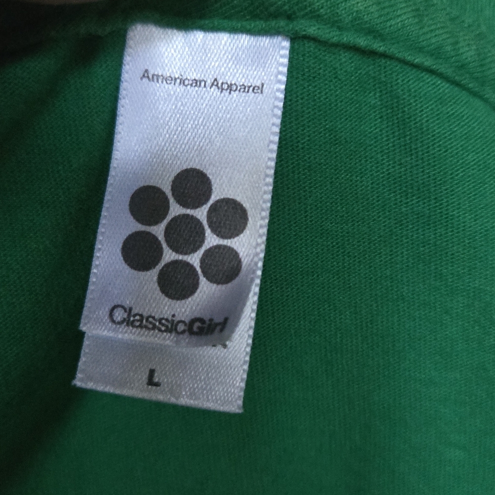 American Apparel Green Short Sleeve Tee SzL - Picture 5 of 5